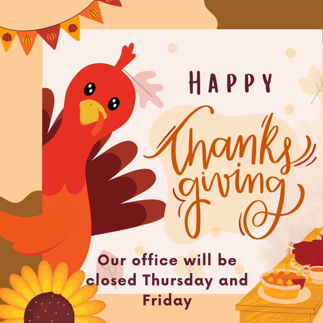 Administrative Office Closed for Thanksgiving